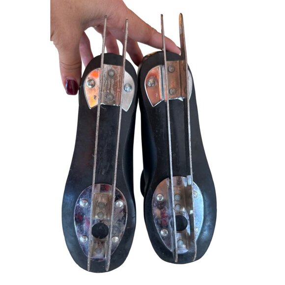Vintage Brookfield FirStee Figure Skates Style 11 Beginners Black Double Runner - Picture 8 of 8